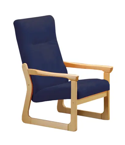 BE - 1 křeslo, koženka ROXA 5.55 - koženka tmavě modrá